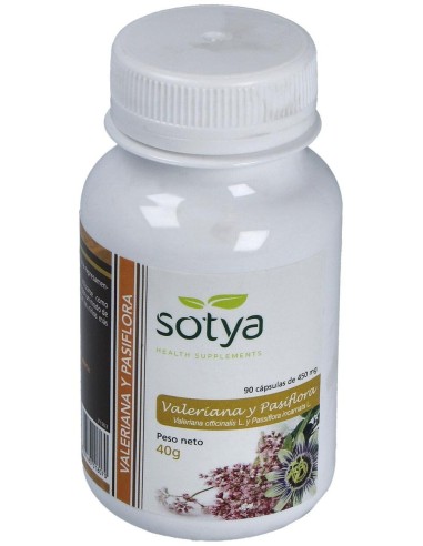 Valeriana Y Pasiflora 450Mg. 90Cap. de Sotya