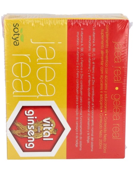 Jalea Real Vital Con Ginseng 10Ml Viales Vidrio 20U  de Sotya