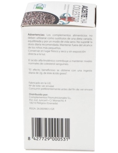 Aceite Chia Colestop (Salvia Hispanica) 60Perlas de Cfn