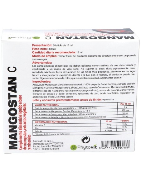 Mangostan 20 Viales de Phytovit