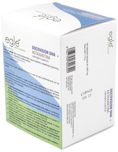 Docovision Dha + Astaxantina 60Cap. de Egle