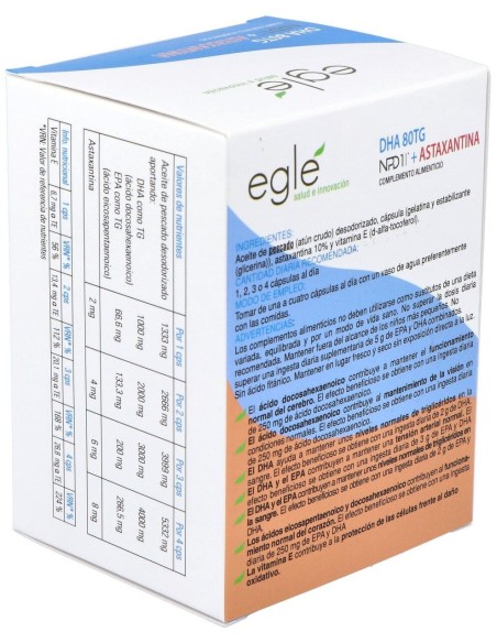 Npd1 Dha + Astaxantina 60Cap. de Egle