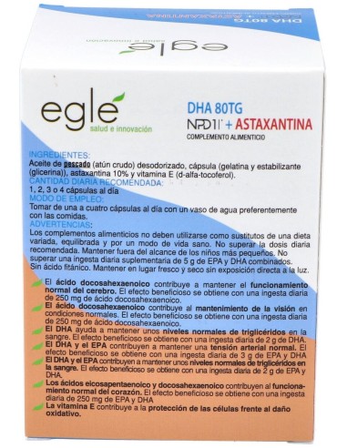Npd1 Dha 80 Tg Astaxantina 60 Perlas de Egle