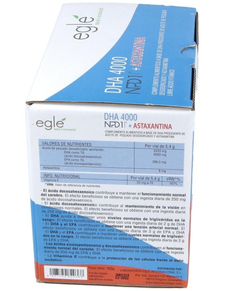 Dha 4000 Npd1 + Astaxantina 30X5Ml. de Egle