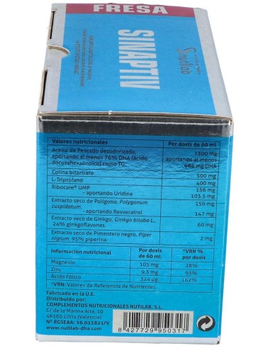 Sinaptiv Fresa 8Viales de Nutilab