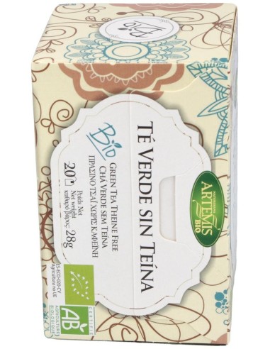 Te Verde Sin Teina Infusion 20Bolsitas. Bio de Artemis Bio