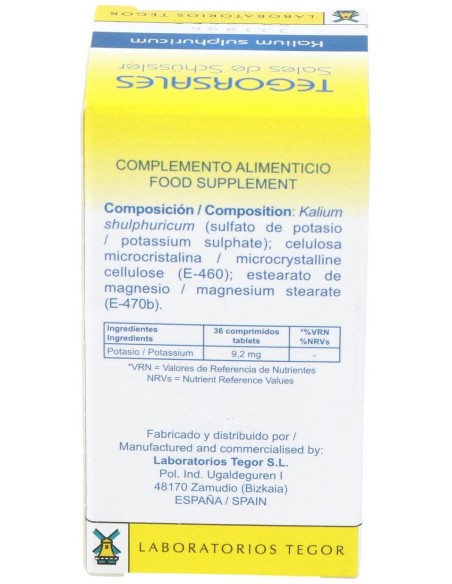 Tegorsal Nº 6 (20 G) Comprimidos de Tegor