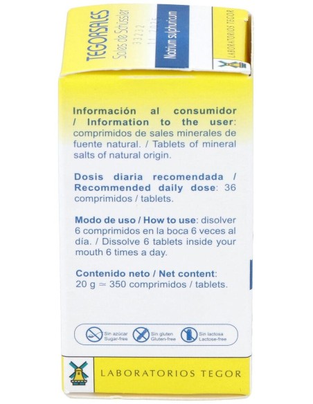 Tegorsal Nº 10 (20 G) Comprimidos de Tegor
