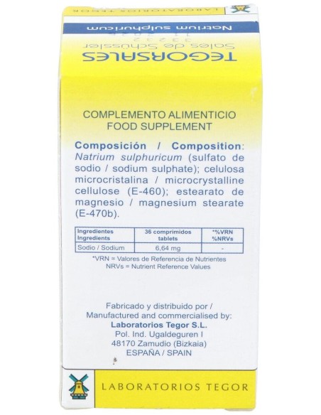 Tegorsal Nº 10 (20 G) Comprimidos de Tegor