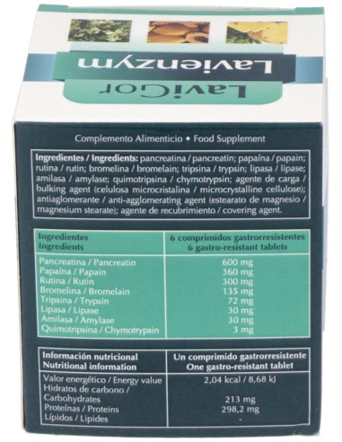 Lavienzym 120Grageas de Lavigor
