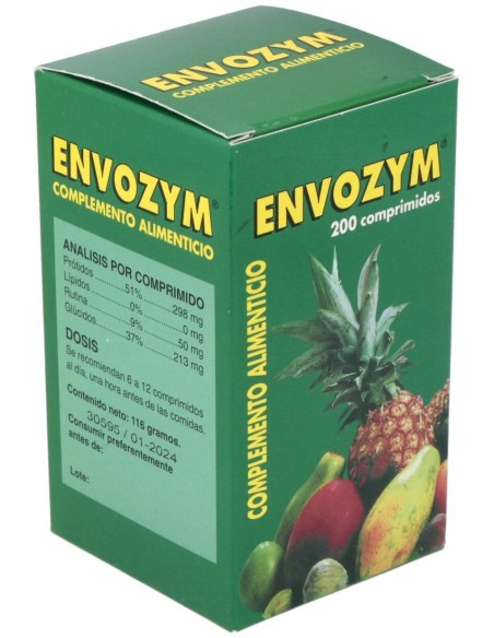 Envozym  Complemento Alimenticio  200 Comp. de Goresi-Pharma