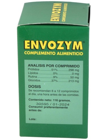Envozym  Complemento Alimenticio  200 Comp. de Goresi-Pharma