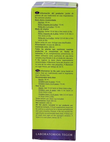 Tosaliv Jarabe 200 Ml.  de Tegor