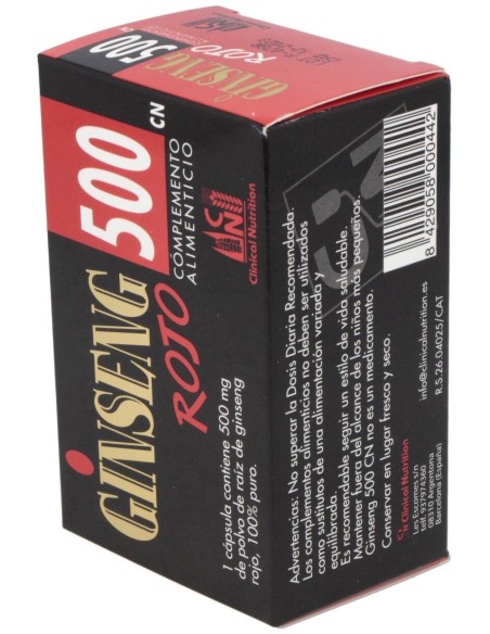 Ginseng Rojo 500Mg. 50Cap. de Cn Clinical Nutrition