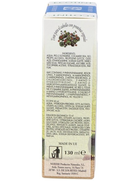 Castaño Claro Tinte Para Cabello de Ecotint