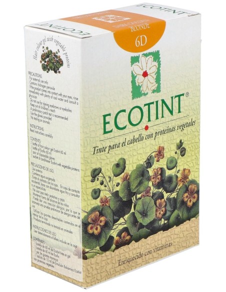 Rubio Oscuro Dorado Tinte Para Cabello de Ecotint