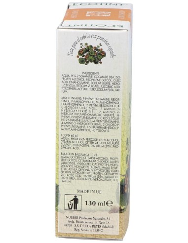 Rubio Oscuro Dorado Tinte Para Cabello de Ecotint