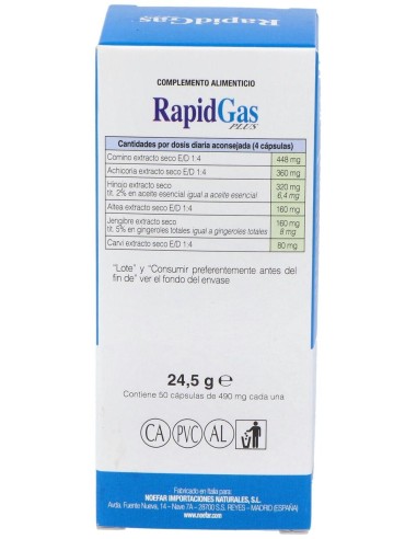 Rapidgas Plus Bio Tisana-20 Filtros de Noefar