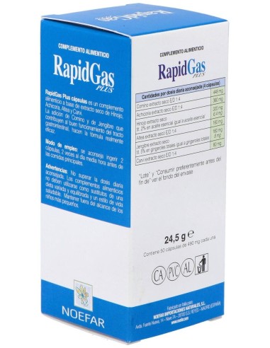 Rapidgas Plus Bio Tisana-20 Filtros de Noefar