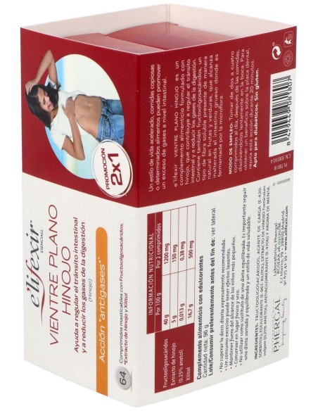 Elifexir Salud 2X1 Vientre Plano Hinojo 32+32Comp. de Elifexir