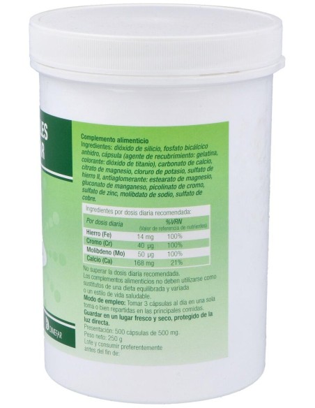 Minerales Dimefar 500Cap. de Dimefar