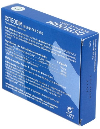 Osteodim Bienestar Oseo 30Cap. de Dimefar