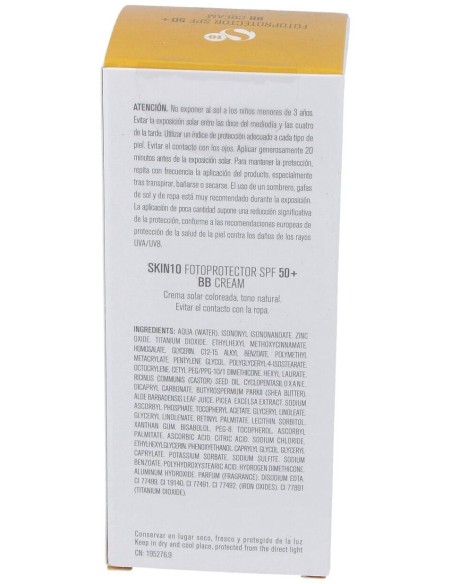 Skin10 Fotoprotector Spf50+ Bb Cream 50Ml. de Medichy Model