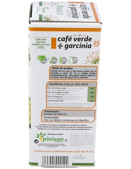 Cafe Verde Con Garcinia 500Ml. de Pinisan