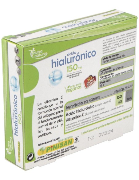 Acido Hialuronico 150Mg. 30Cap. de Pinisan