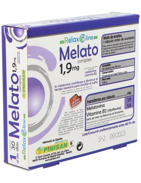 Relax Line Melato 1,9Mg. 30Cap. de Pinisan