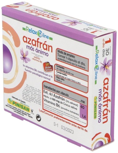 Relax Line Azafran Mas Animo 30Cap. de Pinisan