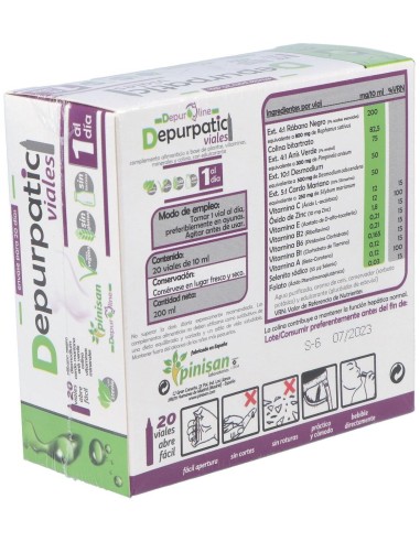 Depurpatic Unicadose 20Viales de Pinisan