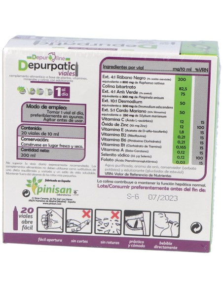 Depurpatic Unicadose 20Viales de Pinisan