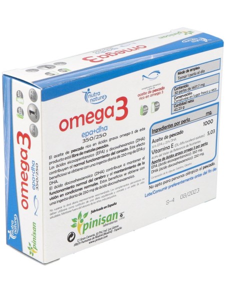 Omega 3 Epa+Dha 30Perlas de Pinisan