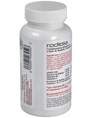 Rhodiola Plantis 60Cap. de Artesania