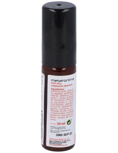 Melatonina Plantis Spray 20 Ml de Artesania