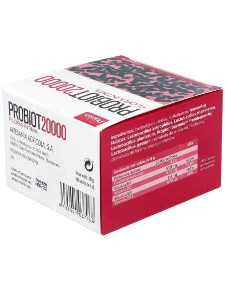 Probiot 20000 Fl. Intima 15X6G de Artesania