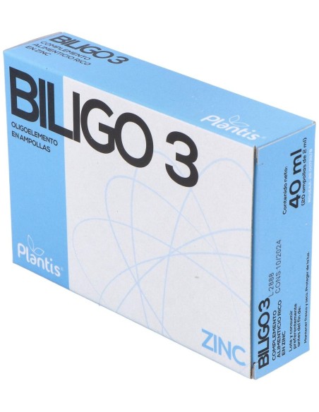 Biligo-3 Zn 20 Ampollas X 2 Ml de Artesania
