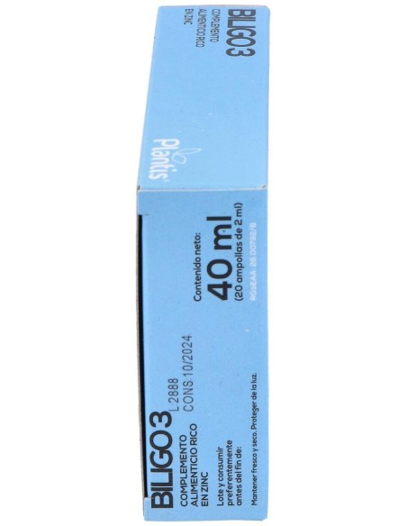Biligo-3 Zn 20 Ampollas X 2 Ml de Artesania
