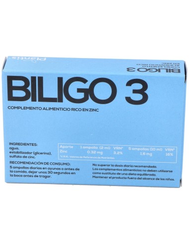 Biligo-3 Zn 20 Ampollas X 2 Ml de Artesania
