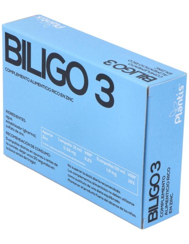 Biligo-3 Zn 20 Ampollas X 2 Ml de Artesania