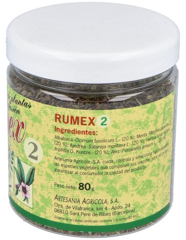 Rumex 2 (Digestivo) Bote 80Gr. de Artesania