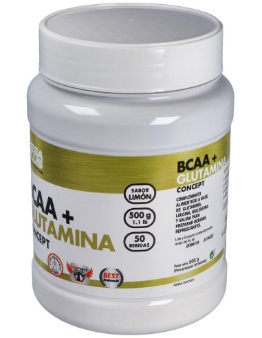 Bcaa+Glutamina Concept Limon 500Gr. de Mega Plus