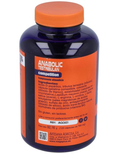 Anabolic Testribulan Competition 120Cap. de Mega Plus