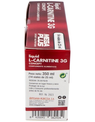 L-Carnitine Concep 3G 14Viales de Mega Plus