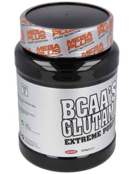 Bcaa+Glutamina Sabor Fresa 600Gr. Extreme Purity de Mega Plus