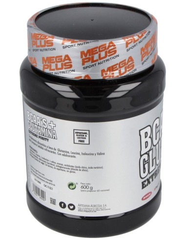 Bcaa+Glutamina Sabor Fresa 600Gr. Extreme Purity de Mega Plus