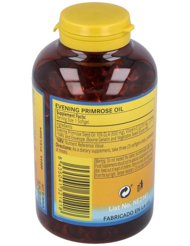 Aceite De Onagra 500Mg. (10% Gla) 400Perlas de Nature Essential