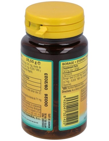 Borraja + Onagra 500Mg. 50Perlas de Nature Essential