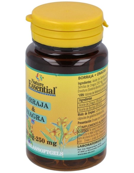 Borraja + Onagra 500Mg. 50Perlas de Nature Essential